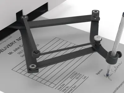  Automatic Signature Machine with Paper Document White 
