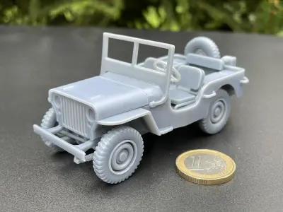 Jeep Willys 1-35 scale model kit 3D print model