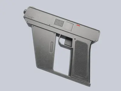 Minimal gun Low-poly 3D model
