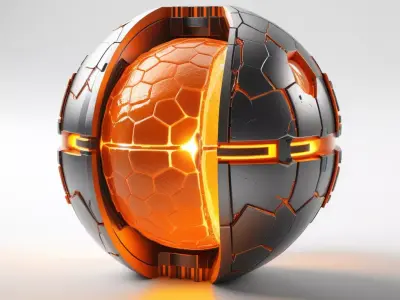 Futuristic Energy Cell 3D Model 3D model purchase