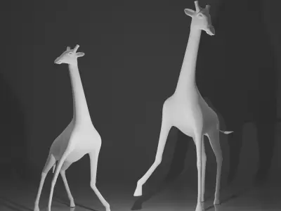 Giraffe Low-poly 3D model shop