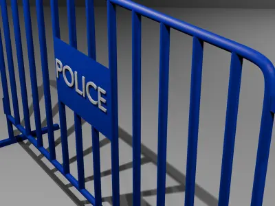 Police barricade 3D model