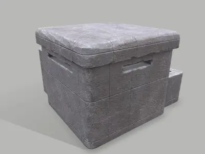 Military Bunker 3 Low-poly 3D model