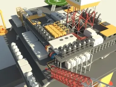Optimized Oil Platforme 3D model