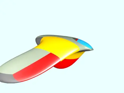 Spaceship pill Low-poly 3D model