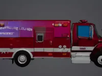 Urban Emergency Medical Truck 3D 3D model