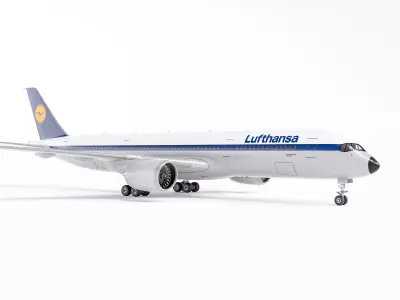 Airbus A350-900 Lufthansa retro 3D model