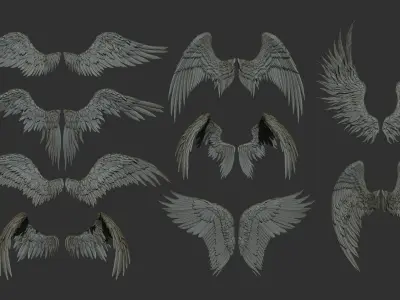 11 Wings 3D model purchase