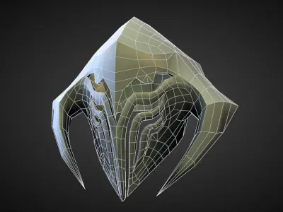 HELMET9 high and low poly Low-poly 3D model