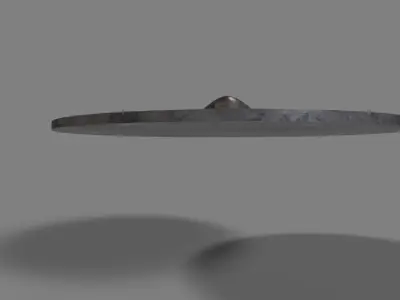 Round wooden shield game ready Low-poly 3D model