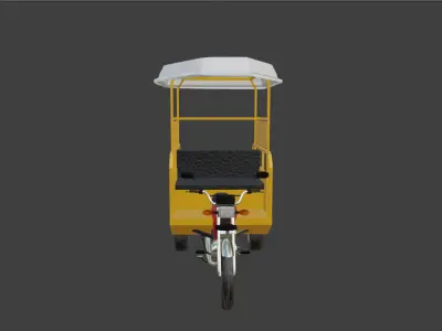 Chingchi Traditional Motorcycle Rickshaw  Free 3D model