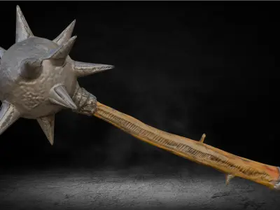 Medieval War Mace High-poly 3D Model 3D model
