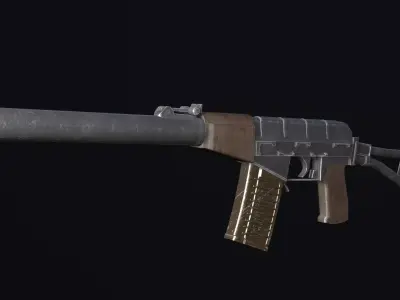 ASVal Weapon  Free low-poly 3D model