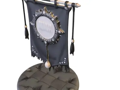 Lycan Clan Banner Low-poly 3D model