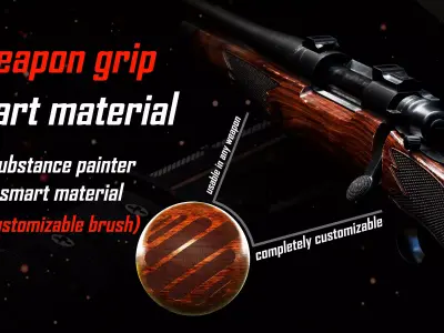 weapon grip smart material substance painter vol01 3D model