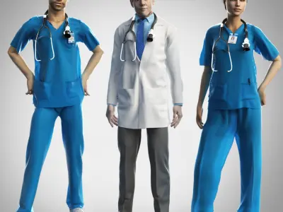 Doctors set 3D model