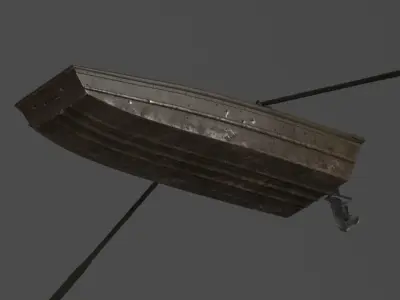 boat metal Low-poly 3D model