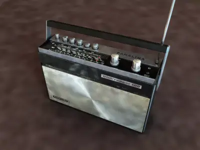 Vintage radio Panalina GR100 Free low-poly 3D model