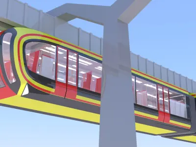 Elevated trains bundle III 3D Model Pack