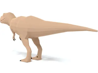 Low Poly Cartoon Tyrannosaurus T-Rex Dinosaur  Low-poly 3D model