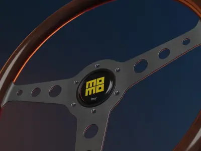 MOMO Wooden Indy Heritage Wheel 3D model
