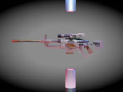 gun pistol game combat  3D model