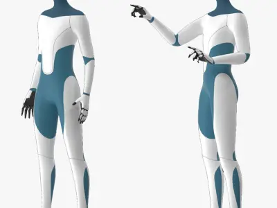 Robotic Humanoid Rigged for Maya 3D model