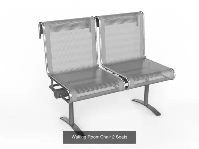 Waiting Room Chair Collection 3D Model Pack