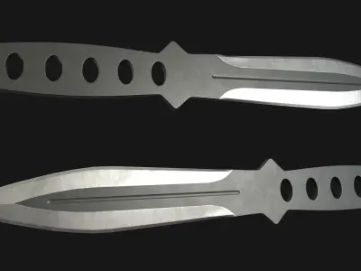 Throwing Knife Low-poly 3D model get