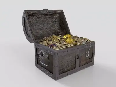 Treasure Chest 3D model 6