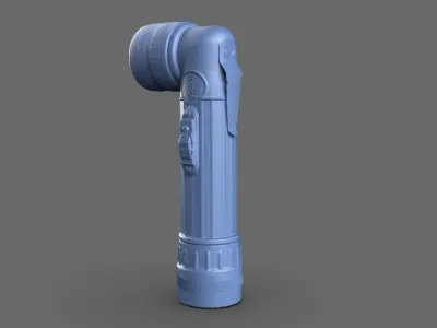 MX-991U Army Flashlight 3D model