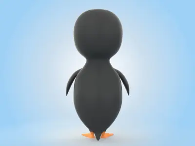 Penguin cartoon 3D model