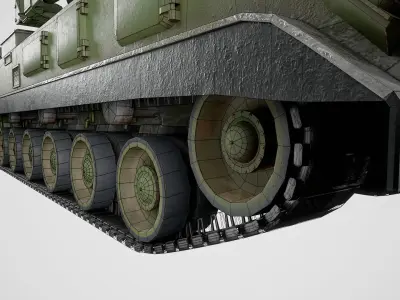 Lowpoly Pantsir-S2 Missile System Low-poly 3D model