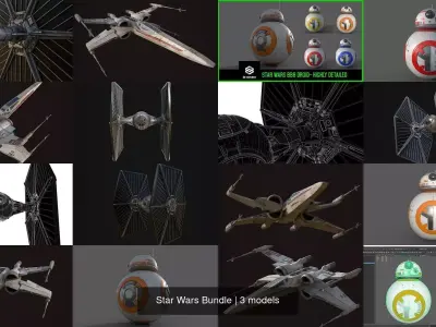 Star Wars Bundle 3D Model Collection