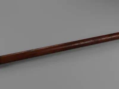 Low poly medieval battle axe 3D model Low-poly 3D model