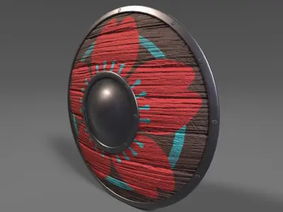 Viking Shield 5 Low-poly 3D model