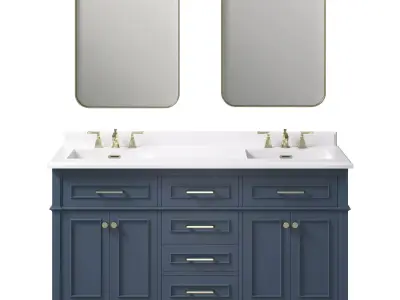 OVE Melpark 60 Greyish Blue Vanity 3D model