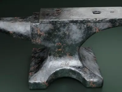 Old anvil Free 3D model
