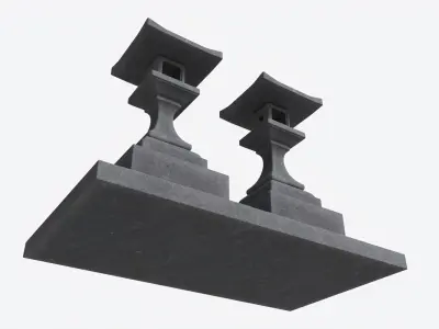 Stone Temple Lantern 3D model