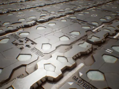 PBR Sci-Fi Industrial Texture 56 Low-poly 3D model