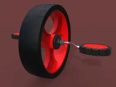 Tricycle Front Axle 3D model