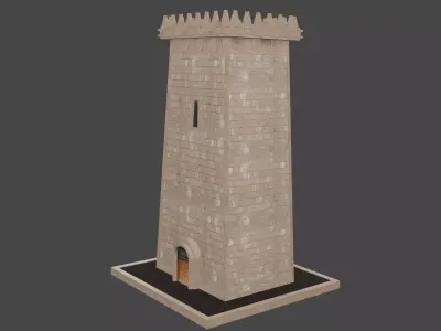 Stonewatch Keep  Medieval Guard Tower 3D Model 3D model