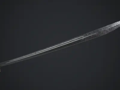 Long Sword Melee Weapon Low-poly 3D model purchase