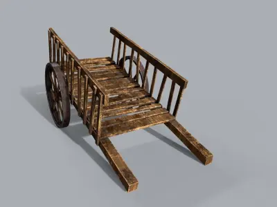 Gothic tumbril B 3D model