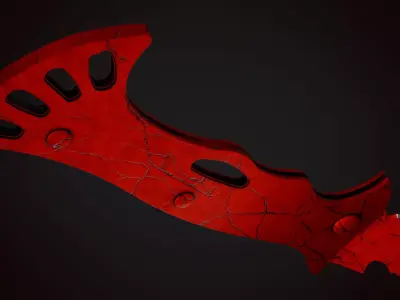 Knife 3 J Low-poly 3D model