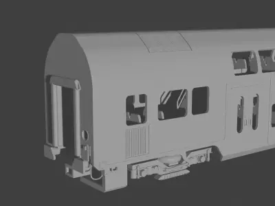 H0 1-87 scale Doppelstockwagen DBpza 780 3D print model