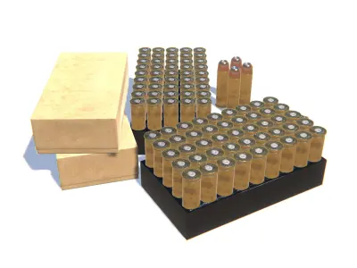 45Colt Ammo Pack Low-poly 3D model