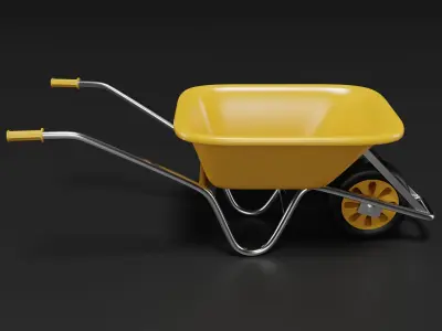 Wheelbarrow 3D model 9