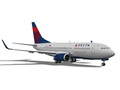 Delta Airlines Boeing 737-700w 3D model