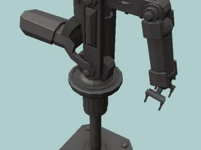 Warehouse Robot Low-poly 3D model